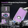 QfungYe Mazda Key Fob Cover with Keychain, No Screws Required,
