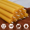12 PCS Beeswax Taper Candles Hand Rolled - Smokeless Dripless