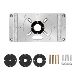 Trimming Machine Flip Board Aluminum Alloy Woodworking Router Table Insert Plate for 45x55‑65x70mm Base Screw Spacing