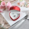 Red Gift Box with Preserved Flowers in Heart Shape, with