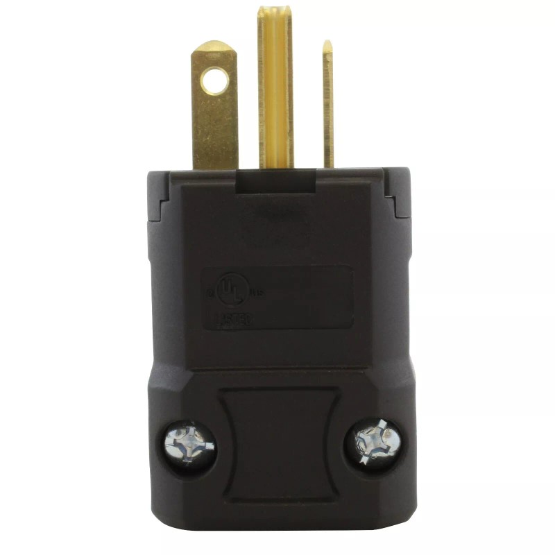 AC WORKS® 20A 250V NEMA 6-20P Clamp Style T-Blade Plug