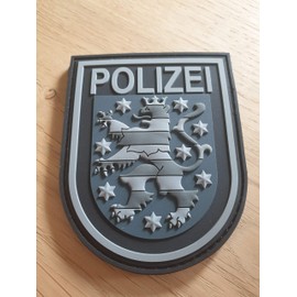 POLIZEIMEMESSHOP Police Thuringia Black Ops Rubber Patch with Velcro
