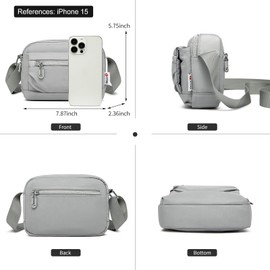 ETidy Nylon Small Womens Crossbody Bag Casual Shoulder Handbag Mini Purse With Adjustable Strap, Blue Upgrade, Small Size