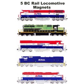 BC Rail Locomotives 5 magnets Andy Fletcher