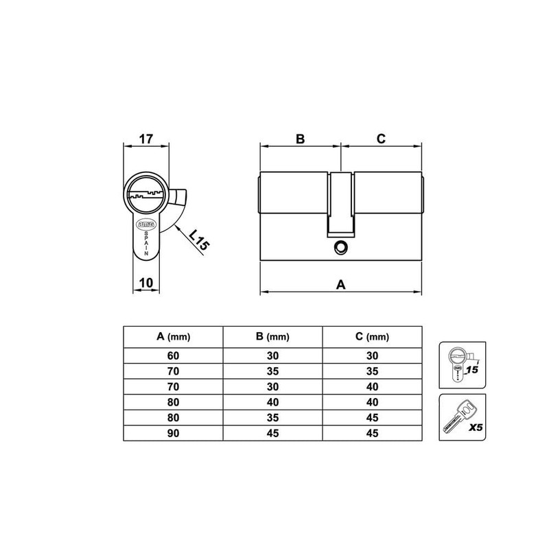 Amig - Security Cylinder | Door Lock | Double Clutch