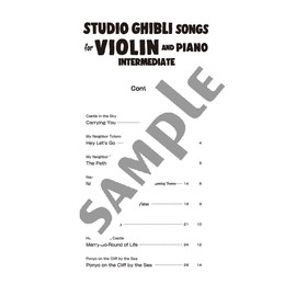 Studio Ghibli Songs for Violin Intermed./English: Violin: Instrumental Album