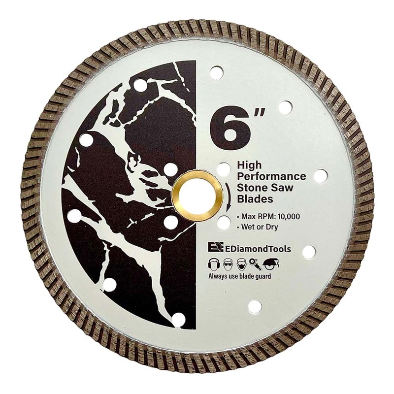6" High Performance Diamond Saw Blades for Granite, Quartz, and