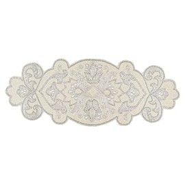 Camino de mesa decorativo con abalorio a mano para bodas, Pascua, decoraciones de fiesta de Navidad, un hermoso complemento para tu decoración de mesa de cena, 13 x 36 pulgadas