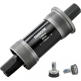 Thinvik 사각 테이퍼 하단 브래킷 - 시마노 BB-UN26/BB-300/BB-100/BB-101과 호환되는 68mm 영어 BSA x 107 [68*118mm] Thinvik Square Taper Bottom Bracket - Compatible with Shimano BB-UN26/BB-300/BB-100/BB-101, 68mm English BSA x 107 [68*118mm]
