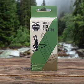 Fizz Creations - Campfire - Firemaker with Compass and Whistle | Fire Starter | Flint Survival | Fire Steel Set | Original Gift for Party, Christmas, Birthday, Easter