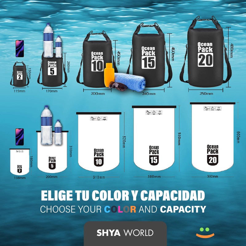 ShyaWorld Backpack Waterproof Dry Various Capacity Waterproof Airtight Protective Case