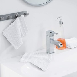 Douceur D'Intérieur - 1800440, wash cloth, 15 x 21 cm, vitamins, terry cloth 450 g, plain colours, white
