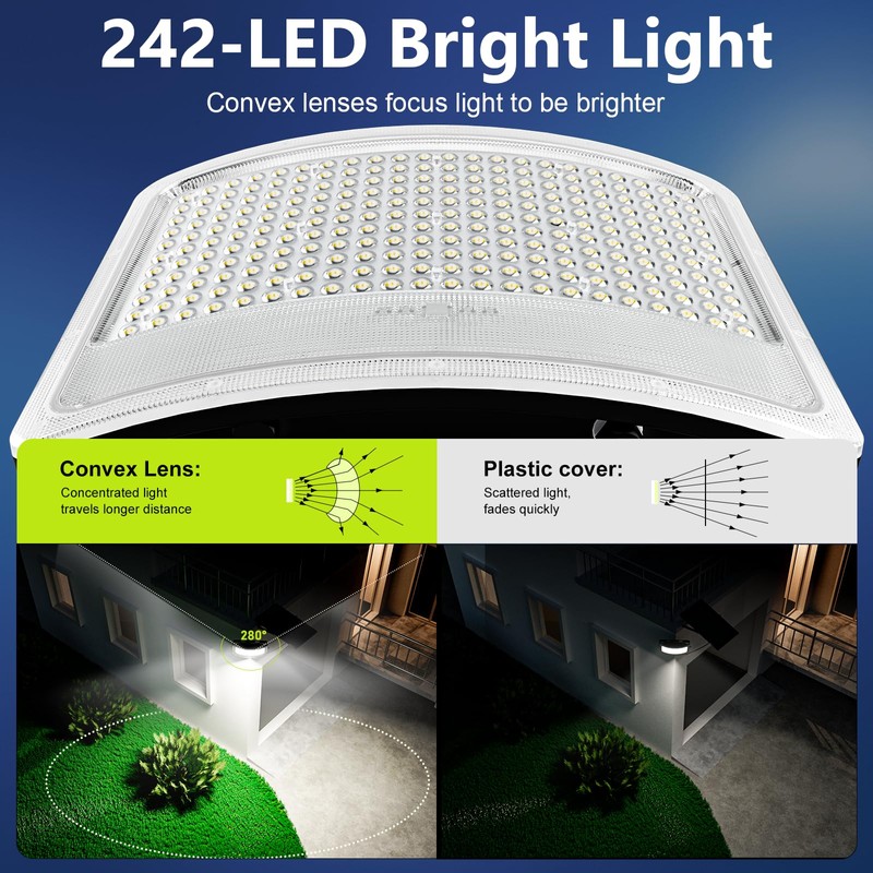 Solar Flood Lights Outdoor, 30000mAh Solar Powered Outside Light Dusk