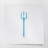 Transparent Decal Stickers of Trident Silhouette (Azure Blue) Premium Waterproof
