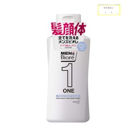 Men's Biore ONE All-in-One Full Body Wash, Fruity Savon Scent, 6.76 fl oz (200 ml) [Hair, Face, Body, all with just this one!] + ACTYUK Original Start-Use Sticker [1 piece (single item)] Kao ACTYUK