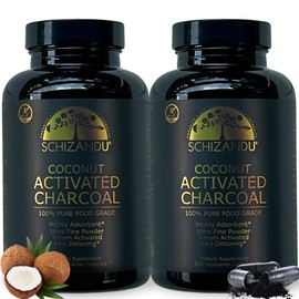 Activated Coconut Charcoal Capsules- Supports Health - Vegan, Organic, Non-GMO, No Additives - X-Large Bottle 210 Count - Pack of 2