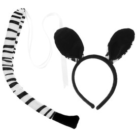 Garneck Zebra Headband with Ears - Funny Headpiece for - Ideal for Animal Costumes Parties and Role Play Perfect for Small Animal Lovers and Cosplay Fans