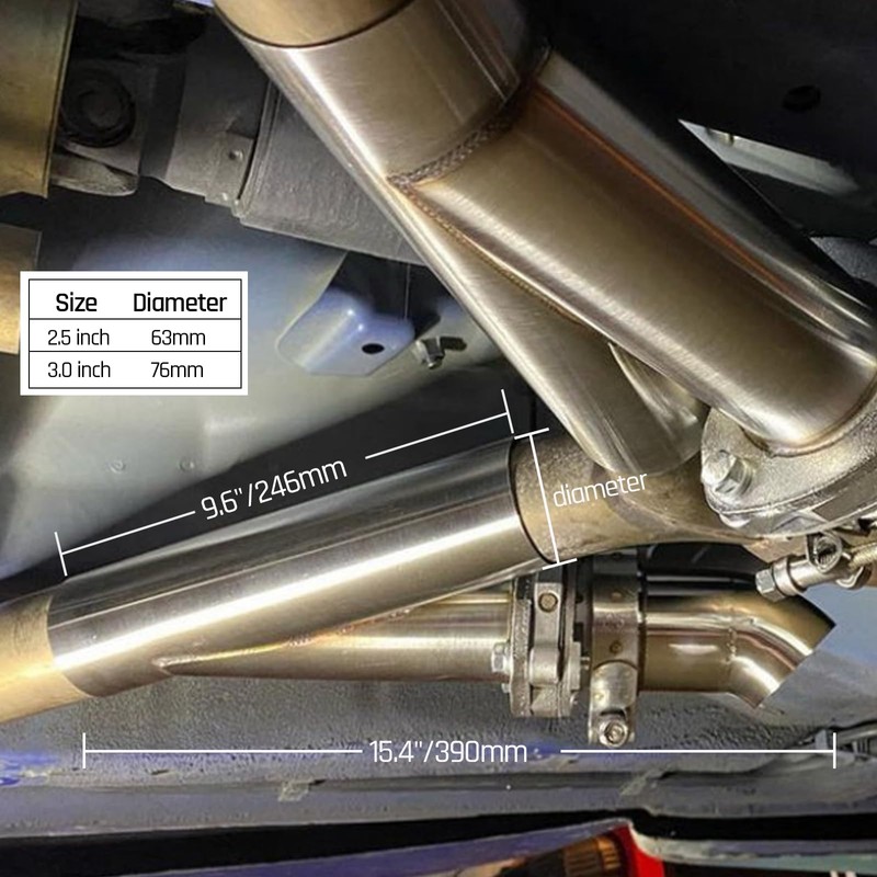 SPELAB Electric Exhaust Cutout 3.0 Inch with Elbow Muffler Exhaust