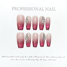 Milky Muse Press-On Nails | Hand-Set Crystal & Starlight Accents | Reusable Gel Tips for Bridal Elegance, CEO Lunches & Silent Luxury Moments:_Colorful-16_M