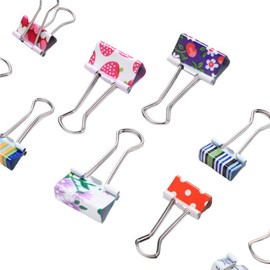 ANNIUP 24 Pieces Foldback Clips 19mm Small Colored Paper Clips Assorted Metal Clips for Office Home Arts Crafts Photo Pictures File