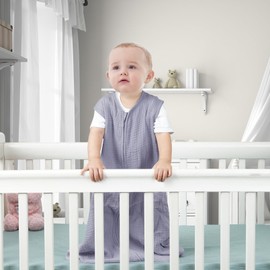 BSTOPPT 2 Pack Baby Sleep Sack 0-24 Months Baby Sleeping Bag 2-Way Zipper Toddler Wearable Blankets (Gray&Green TOG 0.3, Medium)