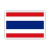 Squiddy Thailand Flag Thai Country Pride - Vinyl Sticker for Car, Laptop, Notebook (5" Wide)