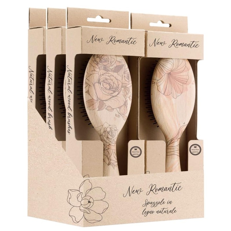 Lombard Cutlery Wooden Hair Paddle Brush with Anti Static Effect