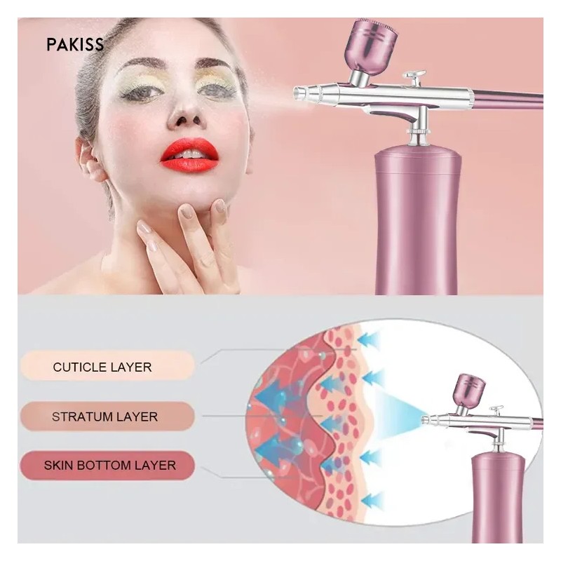 PAKISS Water Light Handheld Nano Spray Facial Oxygen Injection Instrument
