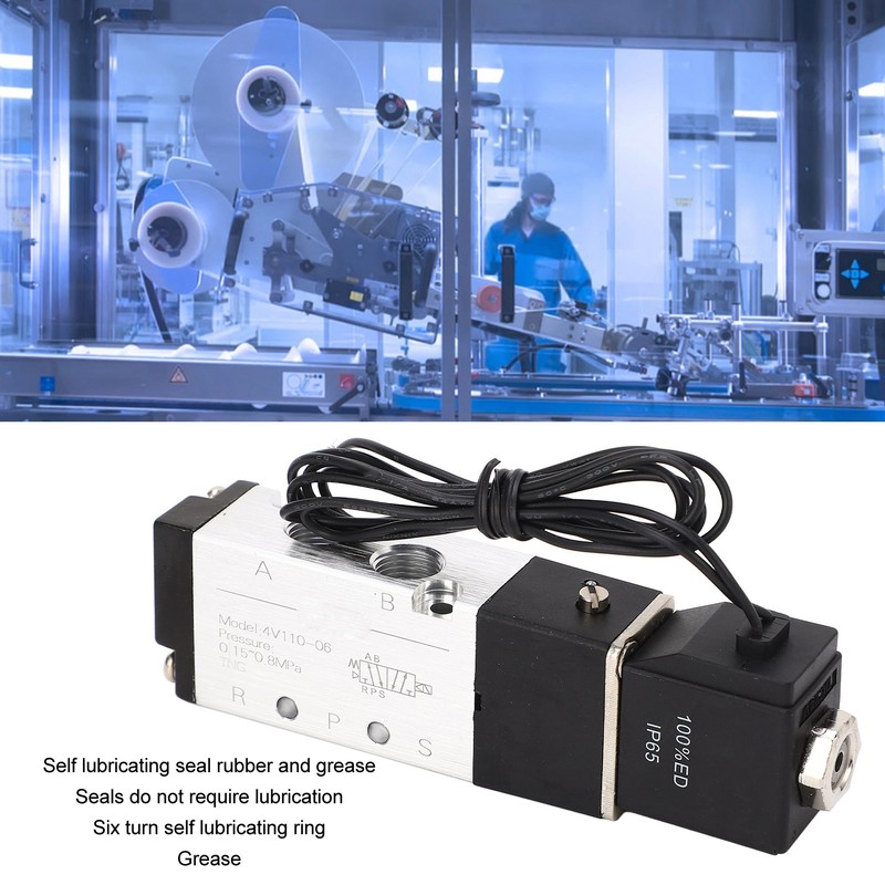 Pneumatic Solenoid Valve with Wire 2 Position 5 Way IP65
