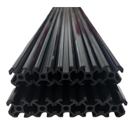 Generic XBEAMS 10pcs Rigid Plastic T Slot 2020 Extrusion DIY Black