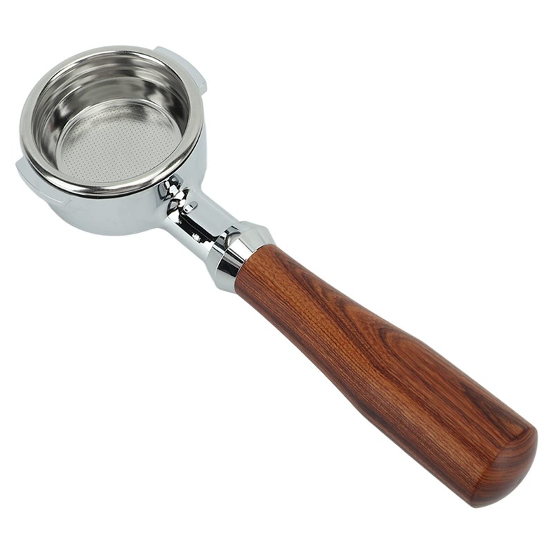 Saluaqui E61 58 mm Bottomless Portafilter, Double Coffee Brew Handle