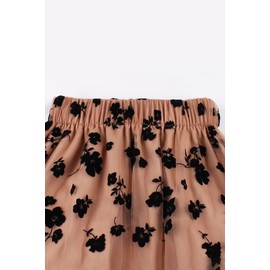 AXOE Women's Vintage 3-Layer Tulle Skirt A-Line Elastic Waist Midi Length Festive Everyday, F03, XXL
