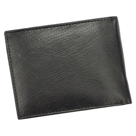 NORDEE Men's Elegant Wallet 12 cm x 9.5 cm x 2.5 cm RFID Protection Faux Piping Wallet Men, black, Classic