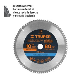 Truper ST-1080E, Sierra circular para madera Ø 10, 80 dpp