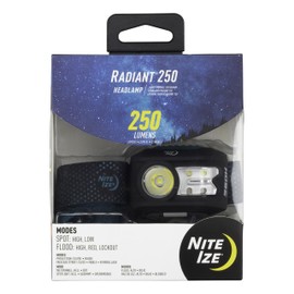 Nite Ize Radiant 250 Headlamp - Versatile, Water Resistant Headlight with 250 Lumen Light - Easily Replaceable Batteries for Long-Lasting Headlamp Light Use - Teal