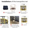 XATAMIO 55" 60" Round Trampoline Replacement Net with Zipper and