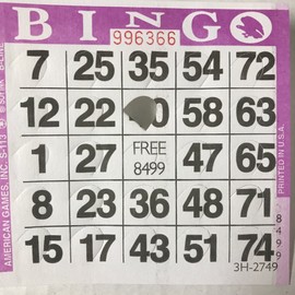 American Games Pushout Bingo Cards (500 ct)-Select Color Below (Purple)