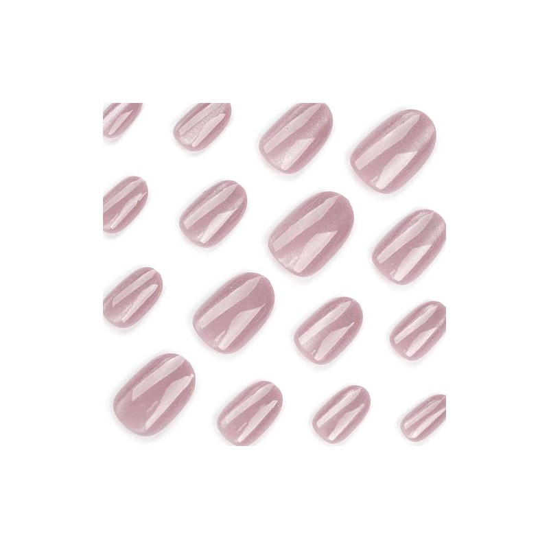24 Piezas de Uñas Postizas a Presión, Uñas Falsas Cuadradas