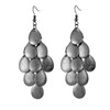 MALOYANVE Multilayer Disc Earrings for Women Fashion Long Gold Silver