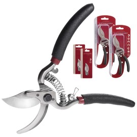 S. Kunde & Sohn Germany Lightest Forged Secateurs 2 x SKS6 Tradition + 2 Replacement Blades Free - Ergonomic Design - Bypass - Rose Vine Shears - Fresh Branches & Branches up to 20 mm