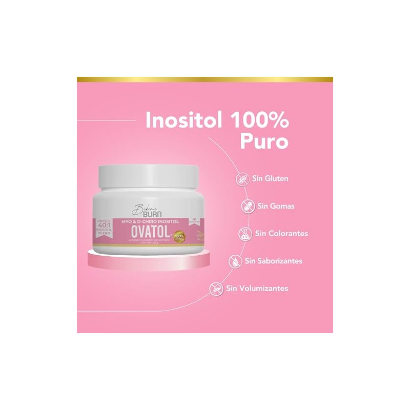 Inositol Ovatol Myo Chiro Polvo Alta Porción 6000mg Por Toma