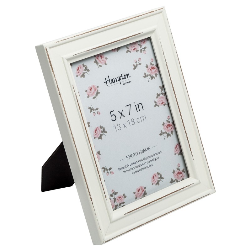 Hampton Frames PALOMA Distressed Shabby Chic Picture Photo Frame White