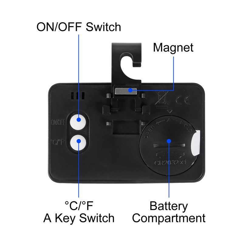 4 Pack Digital Refrigerator Thermometer，Mini Refrigerator Fridge Thermometer Digital Freezer
