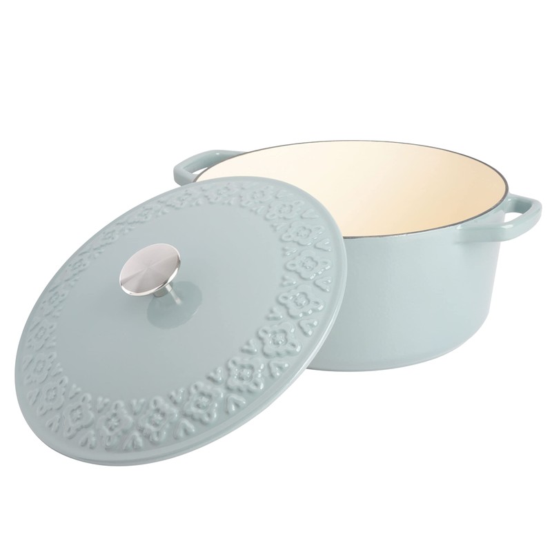 Spice by Tia Mowry Savory Saffron 6Qt Cast Iron Dutch