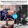 Webcam with Microphone and Speaker, 3 in 1 USB Camera