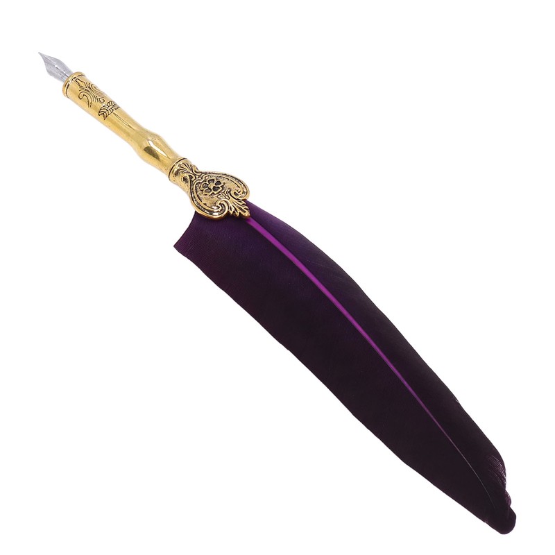 Feather Pen Exquisite Vintage Elegant Stainless Steel Smoothly Writing Wear