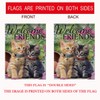 YaoChong Welcome Cut Cat Friends Garden Flag 12.5 x 18