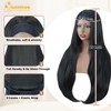 26 IN Straight Headband Wig for Black Women Synthetic Hair