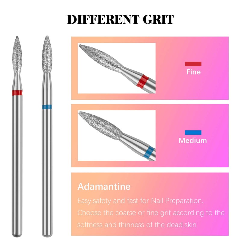 Difenni Cuticle Bit for Nail Drill,Cuticle Drill Bits for Nails
