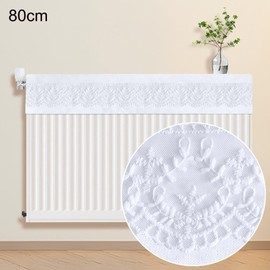 Spun Linen Radiator Dust Cover Washable Breathable Radiator Cover Decorative Cover Top Dust Cover for Home Radiator (80cm)